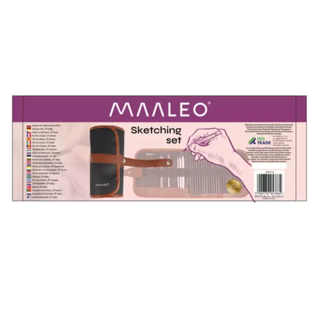 Maaleo Tekenset 29-delig – Schetsen & Houtskool in Etui