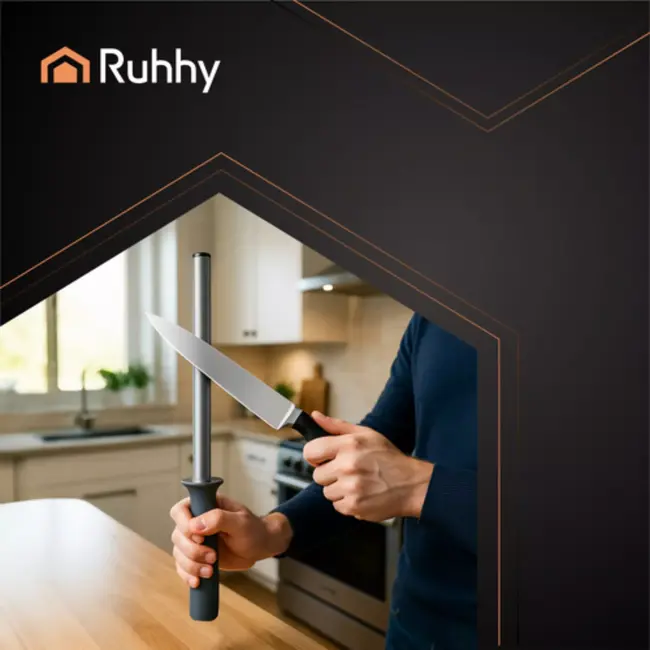 Ruhhy Diamanten Messenslijper 30 cm – Musak voor Keukenmessen