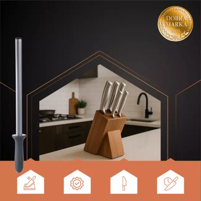 Ruhhy Diamanten Messenslijper 30 cm – Musak voor Keukenmessen