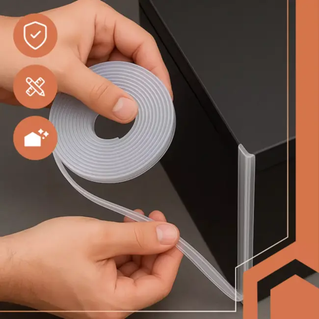 Ruhhy Randbescherming Tape Transparant – 3 Meter Veiligheid