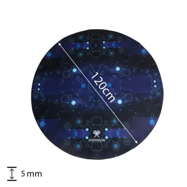 Dunmoon Gaming Mat Ronde Vloermat 120cm – Antislip & Wasbaar