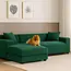 Ruhhy Bankhoes Donkergroen 190–230 cm – Incl. Kussenhoes