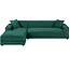Ruhhy Bankhoes Donkergroen 190–230 cm – Incl. Kussenhoes