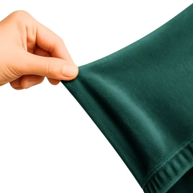 Ruhhy Bankhoes Velours Donkergroen 190–230 cm – Incl. Kussenhoes