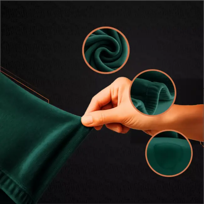 Ruhhy Bankhoes Velours Donkergroen 190–230 cm – Incl. Kussenhoes