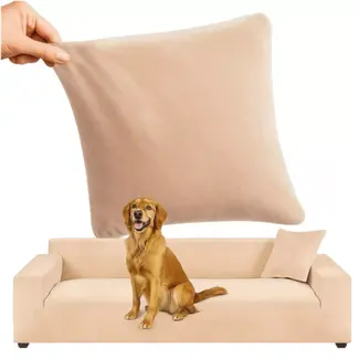 Ruhhy Bankhoes Beige 190–230 cm – Incl. Kussenhoes en Stretchstof Ruhhy Bankhoes Beige 190–230 cm – Incl. Kussenhoes en Stretchstof