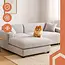 Ruhhy Bankhoes Lichtgrijs 190–230 cm – Incl. Kussenhoes & Stretchstof
