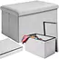 Ruhhy Lichtgrijze Fluwelen Poef 60×30×30 cm – Stijl & Comfort