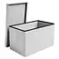 Ruhhy Lichtgrijze Fluwelen Poef 60×30×30 cm – Stijl & Comfort