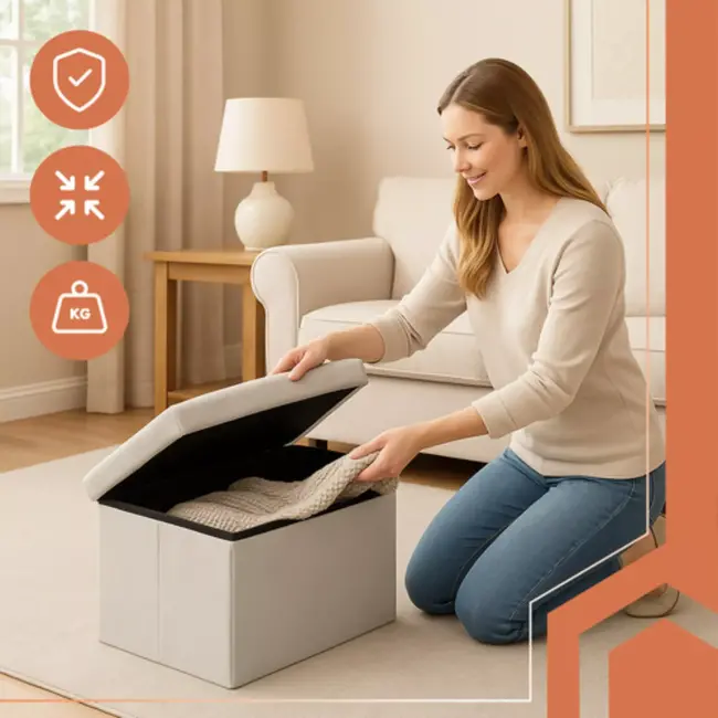 Ruhhy Lichtgrijze Fluwelen Poef 60×30×30 cm – Stijl & Comfort