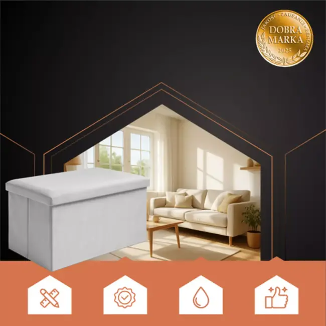 Ruhhy Lichtgrijze Fluwelen Poef 60×30×30 cm – Stijl & Comfort