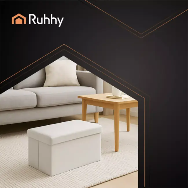 Ruhhy Lichtgrijze Fluwelen Poef 60×30×30 cm – Stijl & Comfort