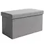 Ruhhy Lichtgrijze stoffen Poef 60×30×30 cm – Stijl & Comfort