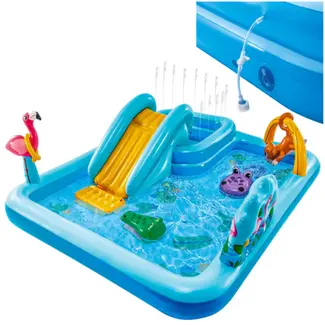 Intex Jungle Adventure speelzwembad 244×198×71 cm met glijbaan