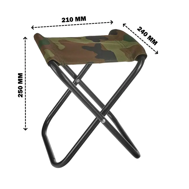 Keltin Opvouwbare toeristenkruk - camouflage - waterdicht - lichtgewicht - 330x250x30 mm