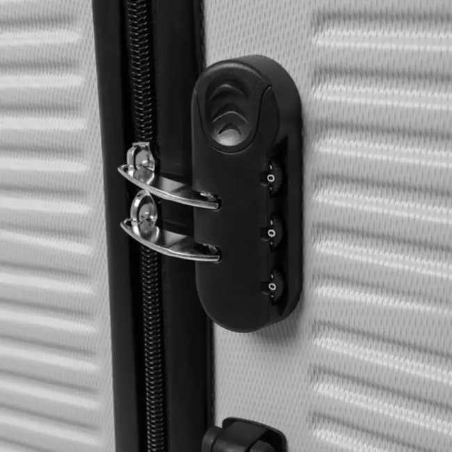 Trizand 3-in-1 kofferset grijs – ABS met TSA slot & zwenkwielen