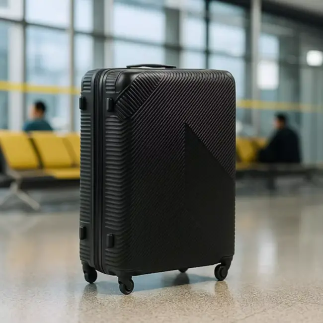 Trizand 3‑in‑1 kofferset zwart – ABS met TSA slot & 360° wielen