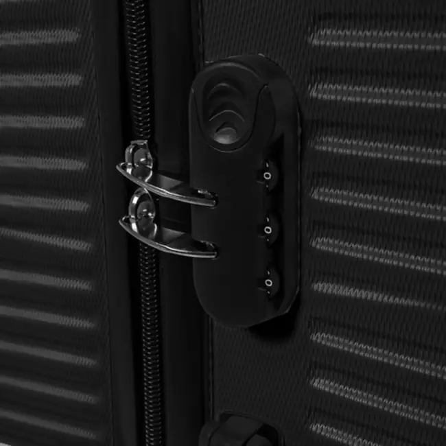 Trizand 3‑in‑1 kofferset zwart – ABS met TSA slot & 360° wielen