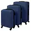 Trizand 3‑in‑1 kofferset navy‑blauw – ABS met TSA slot & 360° wielen