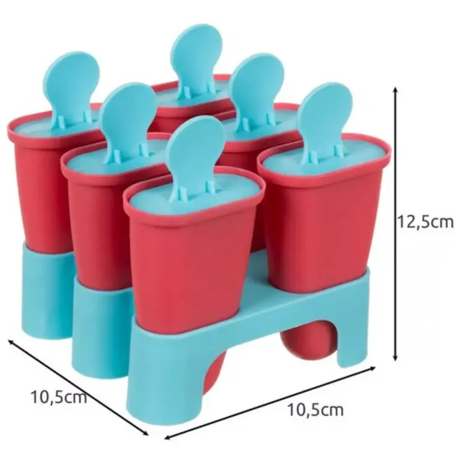 Ruhhy ijslollyvormpjes 6‑delig – herbruikbaar en voedselveilig