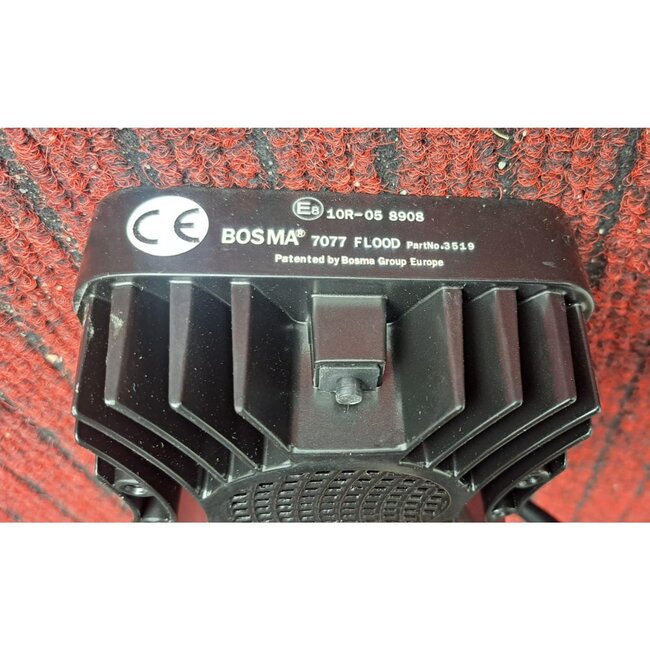 Bosma Led werklamp breedstraler - 126 x 107 x 52 mm - claxon 105 dB - waterdicht IP68 - 1600 lumen - voertuigen en bouwplaats