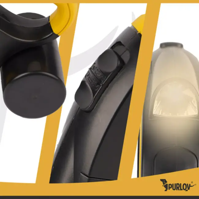 Purlov hondenlijn 5 m met LED‑zaklamp en éénhands rem – nylon band, antislip greep, tot 15 kg