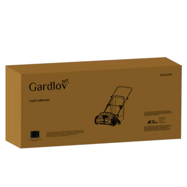Gardlov bladverzamelaar 100 l – handmatig en stil – handmatige bladveger met instelbare borstelhoogte