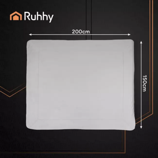 Ruhhy plaid dubbelzijdig lichtgrijs 150x200 cm – warm & zacht