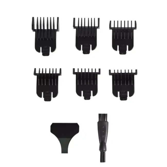 Soulima draadloze haar- en baardtrimmer – 3 snelheden en LCD-display – 6 opzetkammen, USB-C opladen