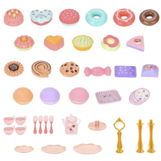 Kruzzel kinderserviesset in koffer – 39-delig theeservies – theepot, kopjes, koekjes