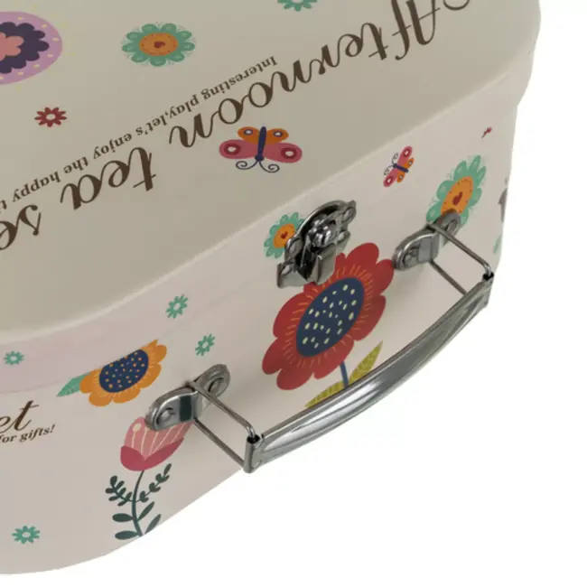 Kruzzel kinderserviesset in koffer – 39-delig theeservies – theepot, kopjes, koekjes