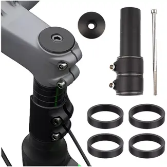 Trizand stuurpenadapter 28,6 mm – verstelbare stuurverhoger – aluminium 130 mm verstelbaar