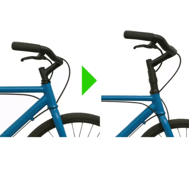 Trizand stuurpenadapter 28,6 mm – verstelbare stuurverhoger – aluminium 130 mm verstelbaar