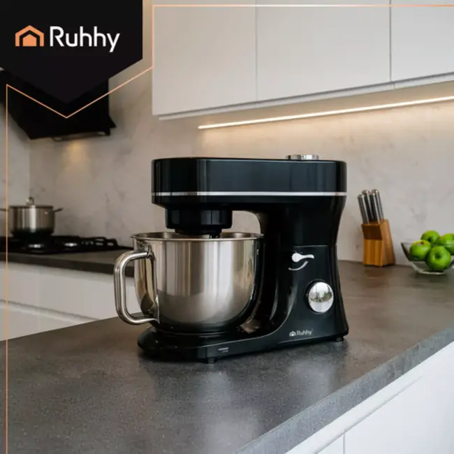 Ruhhy keukenmachine 6,2L verwarmde kom – 11 snelheden – zwart/zilver, 2300W