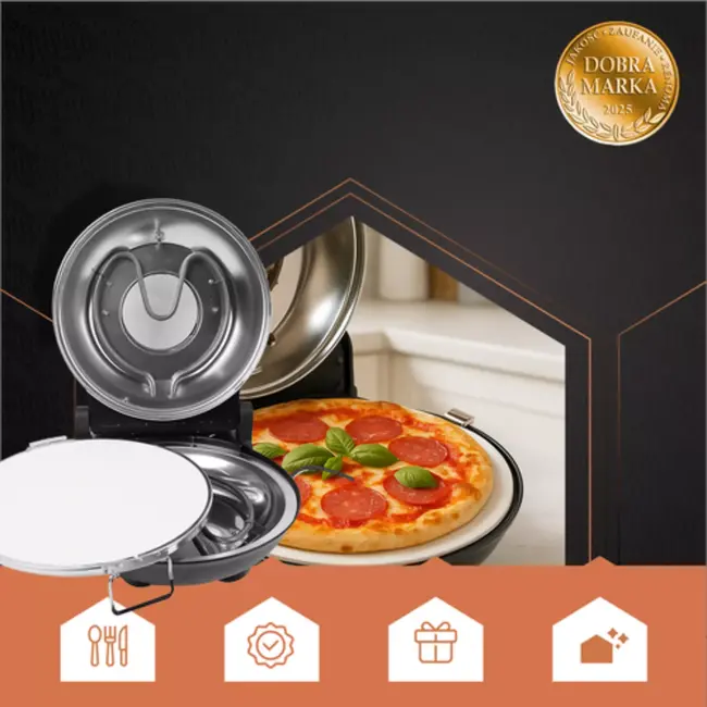 Ruhhy elektrische pizzaoven 420°C met keramische steen – compact, snel en met accessoires