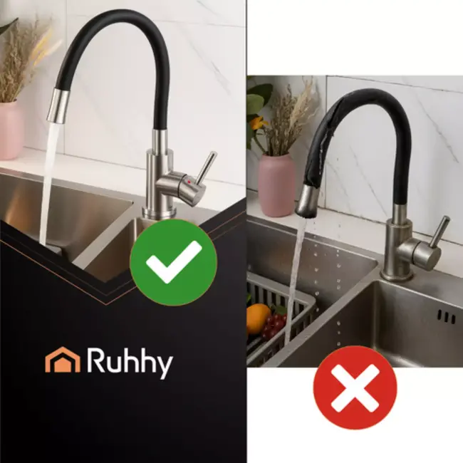 Ruhhy keukenmengkraan 360° – flexibele uitloop en beluchter – waterbesparend en stijlvol