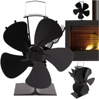 Ruhhy haardventilator 5 bladen – zonder elektriciteit – start vanaf 60°C