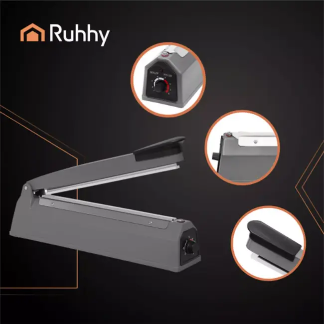 Ruhhy foliesealer 300 mm – handmatig, 255 W, instelbare tijd, voor PE, PP, PVC en noppenfolie
