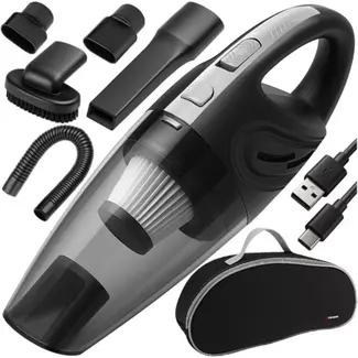 Xtrobb snoerloze autostofzuiger – krachtig en USB-C oplaadbaar – nat/droog, met accessoires