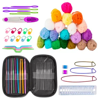 Maaleo haakset 69-delig – compleet met etui en accessoires voor beginners en gevorderden