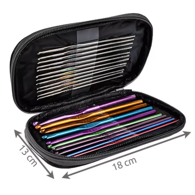 Maaleo haakset 69-delig – compleet met etui en accessoires voor beginners en gevorderden
