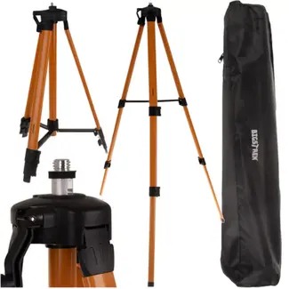 Bigstren statief voor kruislijnlaser- Hoogte 150 cm – 5/8" draad, met libel en draagtas