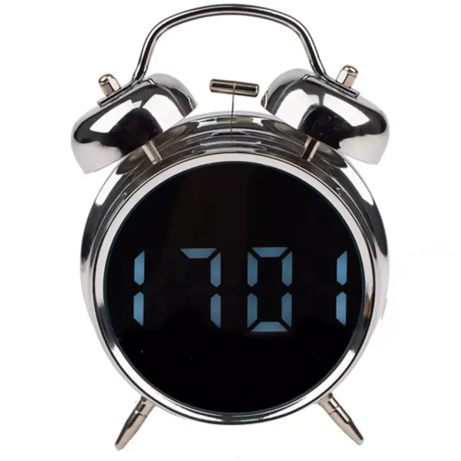 Izoxis digitale retro wekker – luid alarm en stil uurwerk – spraakgestuurd display, datum en temperatuur
