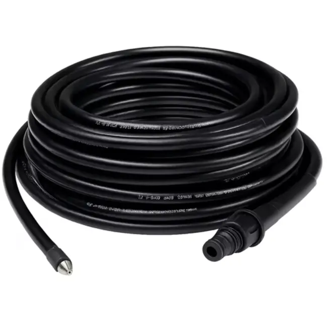 Ruhhy pijpreinigingsslang 15 m – hogedruk, 138 bar – met 4 adapters