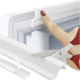 Ruhhy tochtstrip wit 400 cm – zelfklevend en flexibel – isolatiestrip wit