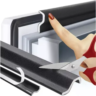 Ruhhy tochtstrip zwart 400 cm – zelfklevend en flexibel – isolatiestrip