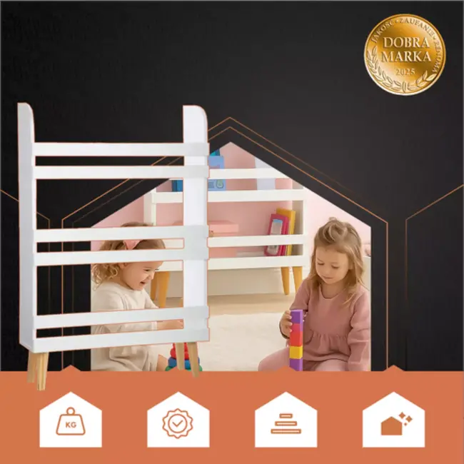 Ruhhy opbergkast kinderkamer wit met 3 planken – tbv speelgoed en boeken