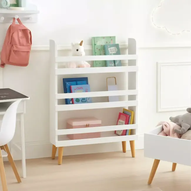 Ruhhy opbergkast kinderkamer wit met 3 planken – tbv speelgoed en boeken