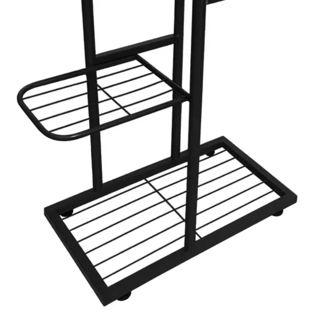Ruhhy bloemenstandaard 6 niveaus metaal zwart 106 cm - staal zwart