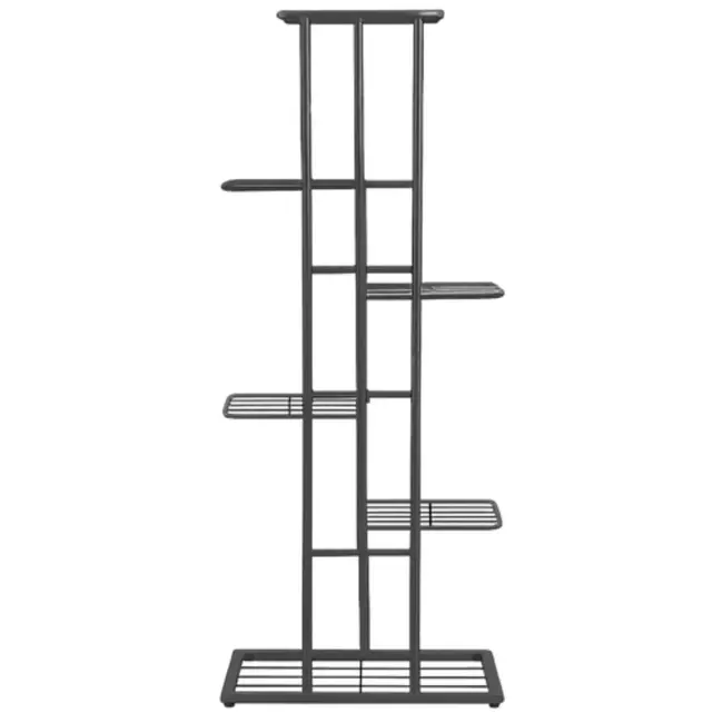 Ruhhy bloemenstandaard 6 niveaus metaal zwart 106 cm - staal zwart